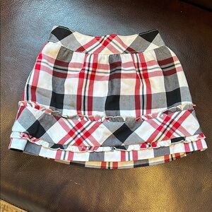 The Children's Place Plaid Skirt - Red, Black, White